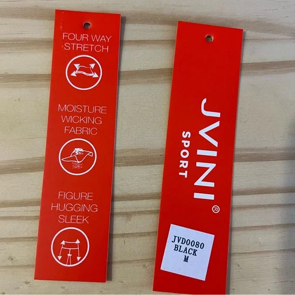 NWT- JVINI SPORT BLACK LEGGINGS - Picture 6 of 6